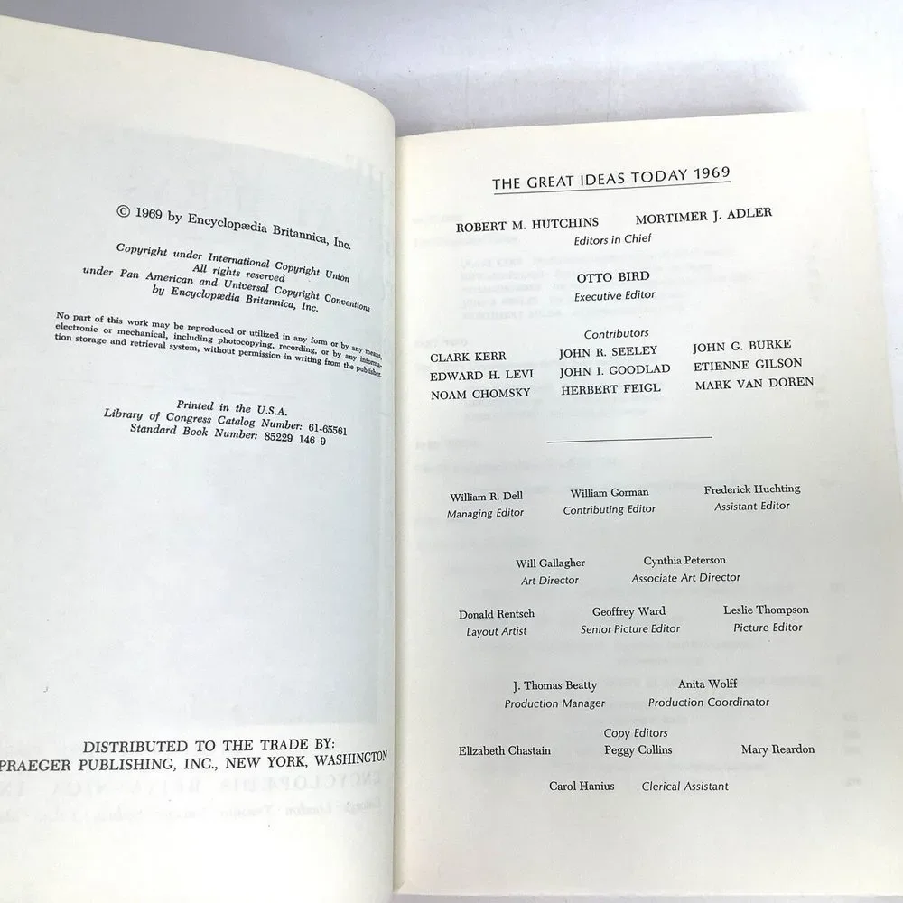 The Great Ideas Today 1969 by William Benton‎ Hardcover First Edition 1969